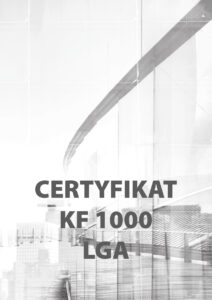Certyfikat KF 1000 LGA